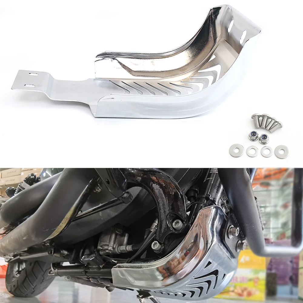 

Motorcycle Silver Skid Plate Engine Guard Frame Chassis Bumper For Harley Sportster XL 883 1200 48 72 Iron SuperLow Roadster 04+