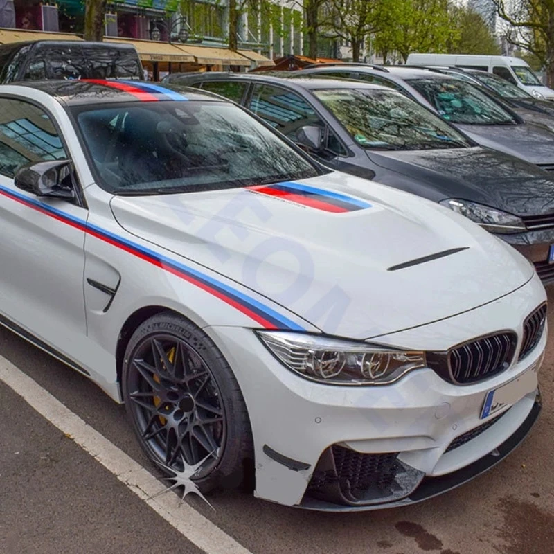 パフォーマンスグラフィックスドアウエストラインストライプ車フード尻屋根ステッカーデカールbmw Mスポーツ 1 3 4 2 6 5 7 シリーズm3m4m5 Car Stickers Aliexpress