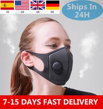 

Mask In Stock Activated Carbon Filter Face Mouth Masks Reusable Cover Respirator Men Women Fast Shipping