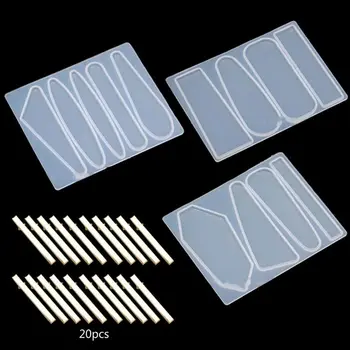 

23PCS DIY Barrettes Silicone Epoxy Resin Molds DIY Hair Pin Acrylic Mold Alligator Hair Clip Molds Jewelry Making Tools