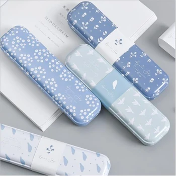 

New Korean Cute Metal Pencil Case Office Student Pencil Cases Cartoon Pencil Box Finishing Box School Supplies