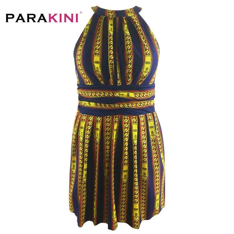 PARAKINI, сдельный купальник,, плюс размер, 2XL, одежда для плавания, для женщин, пуш-ап, купальники, в горошек, с принтом, на бретельках, ретро платье, одежда для плавания, танкини - Цвет: Слоновая кость