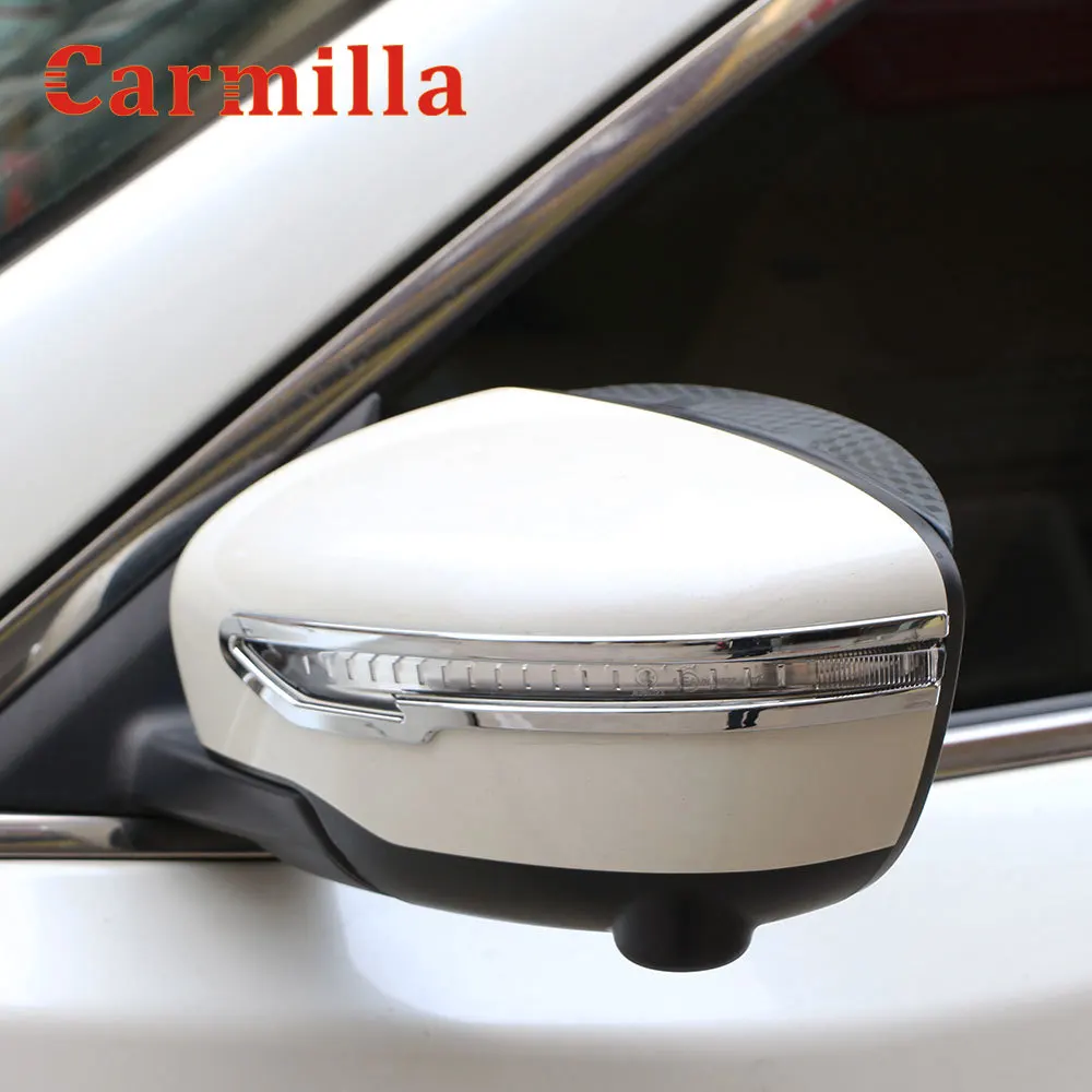 Car Rearview Mirror Protector Carmilla Rear Side Mirror Chrome Cover Trim Sticker For Nissan X-trail Xtrail X Trail T32 For Qashqai J11 Murano 2015 -