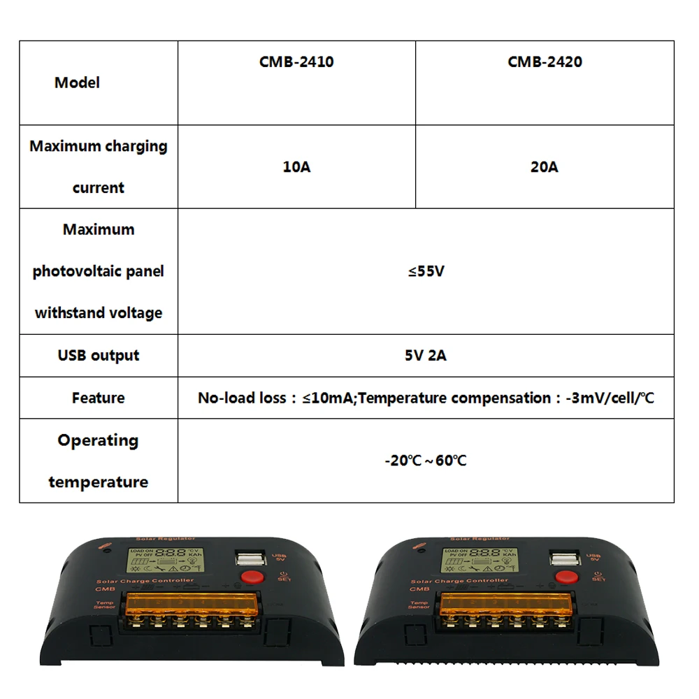 Контроллер заряда 12V 24V 10A 20A MPPT Контроллер заряда для фотоэлектрических систем Панели солнечные Батарея регулятор Dual USB Температура компенсация