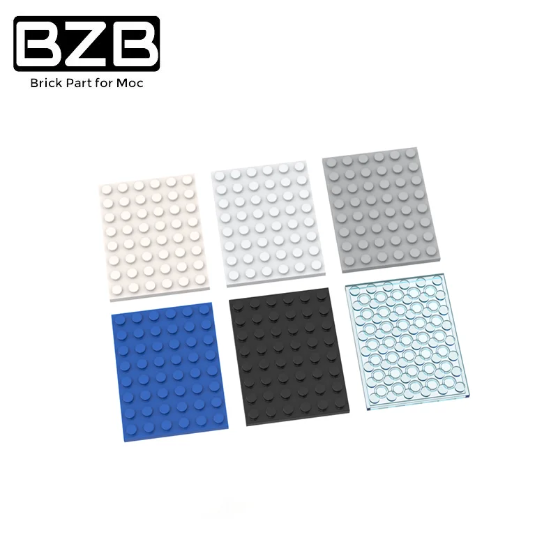 

BZB мс 10 шт. 3036 DIY строительные блоки цифры тонкие Кирпичи 6x8 12 видов цветов развивающие креативный кирпич основная модель детские игрушки подарки