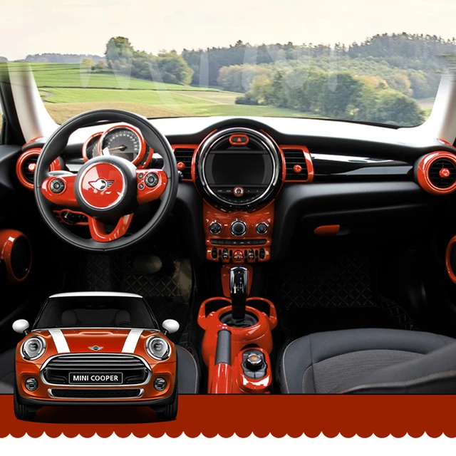 Accessoires d'intérieur automobile Autocollant de couverture de décoration  de volant pour Mini Cooper F55 F56 F57 Accessoires de décoration de voiture  - Intérieur automobile S