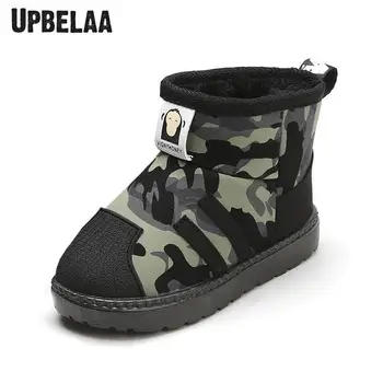 

Kids Snow Boots Winter Warm Plush Boys Children Boots Baby Toddler Girls Short Boots Fashion Camouflage Antiskid Cotton Shoes
