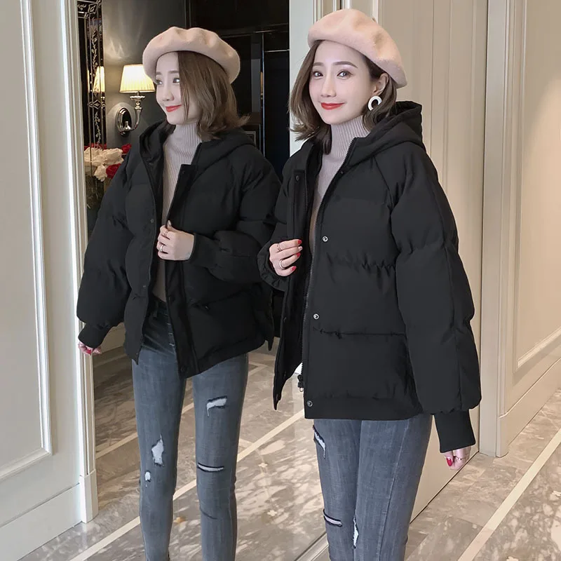 

Photo Shoot 004 # Winter Brushed And Thick Cotton Coat Cotton-padded Clothes Women's Middle Long Coat down Jacket down Coat