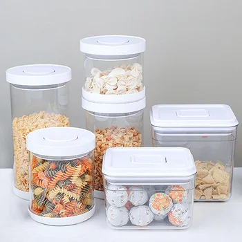 

Square Plastic Multigrain Storage Tank Milk Powder Can Waterproof Sealed Cans For Baby Food Transparent Kitchen Storage Box