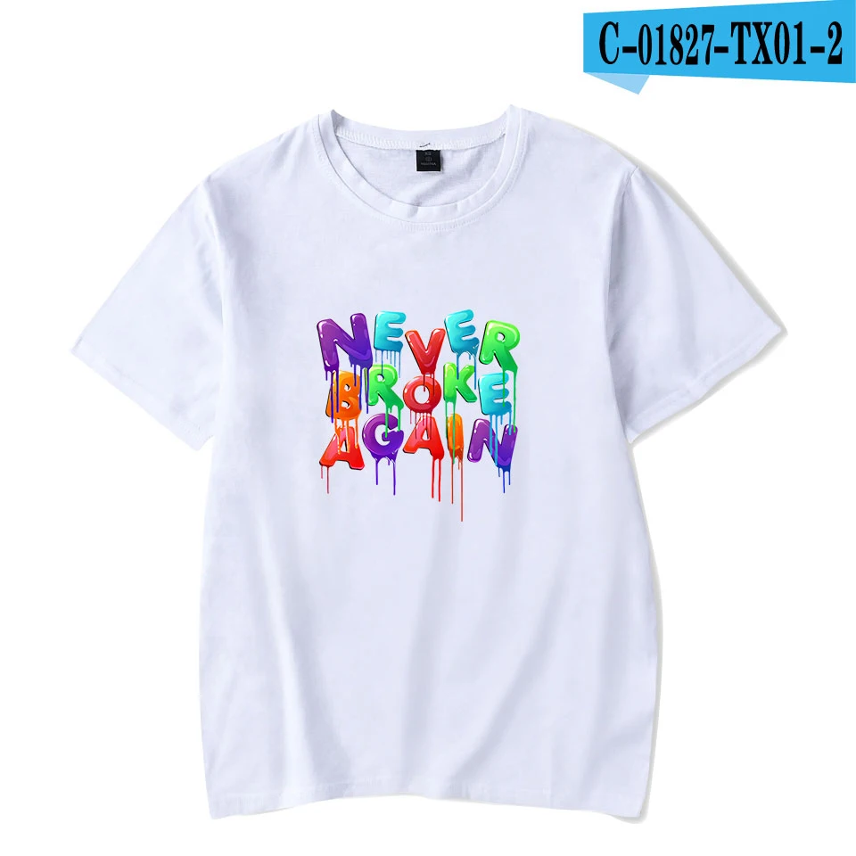 YoungBoy Never Broke Again high Street white t shirt Summer Classic Short Sleeve t shirt men/women Casual Design Tops - Цвет: As Picture