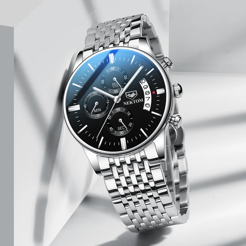 2020 Top Brand Luxury Men's Watch Casual Business Sports Waterproof Formal Net Red Same Multifunctional Quartz Men's Clock