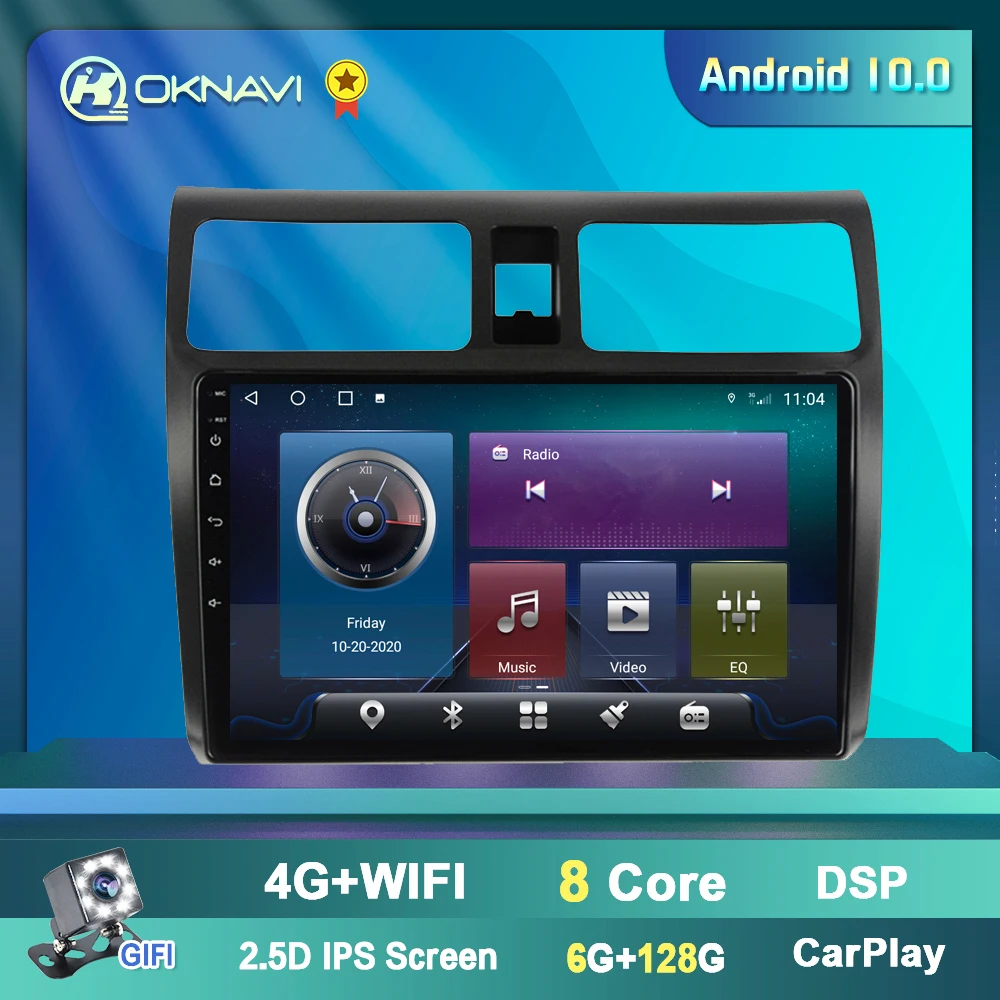 

Android 10.0 Car Radio Stereo Multimedia For Suzuki Swift 2005-2010 Navigation Recorder Player GPS WIFI Subwoofer No 2 din DVD