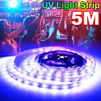 

5M UV Light Strip Flexible LED Strip Light UV Purple Light Strip LED 3528smd Waterproof IP65/Not-waterproof DC12V With DC head