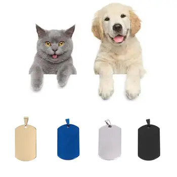 

1pcs Pet Id Tag Pendant With Electric Engrave Pen Dog Cat Stainless Steel Military Identity Brand Pets Name Necklace Accessories