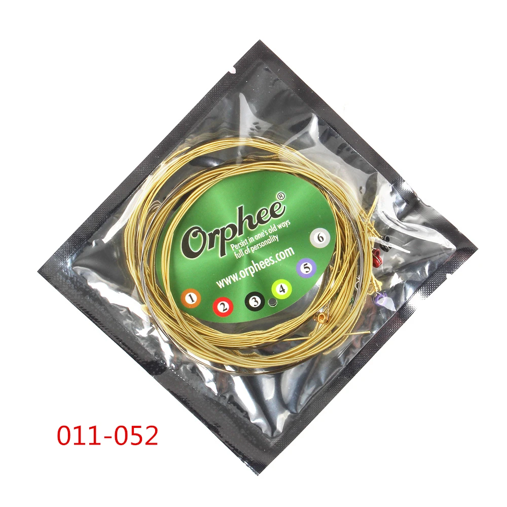 

Orphee TX6306pcs/ set Acoustic Guitar Strings 011-052 inch High-carbon steel hexagonal alloy Strings Full Bright Tone