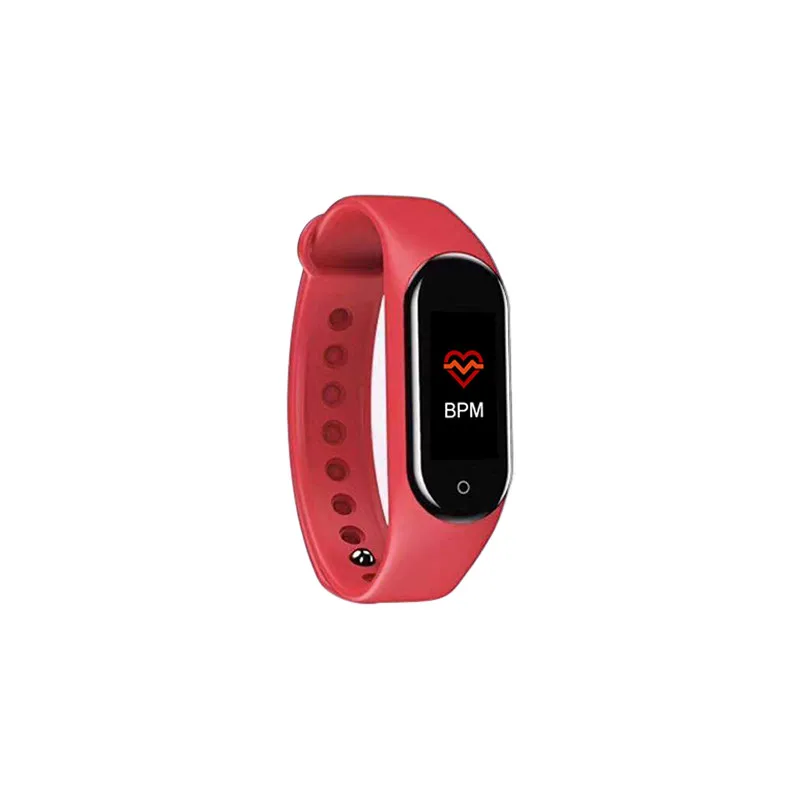 Красный Умный Браслет Smartband TFT цветной сенсорный экран умный Браслет фитнес-тренкер Bluetooth спортивный водонепроницаемый смарт-браслет на запястье - Цвет: Красный