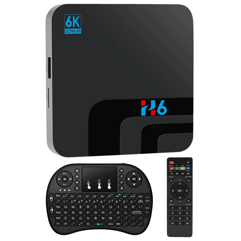 AMS-Android 8.1 Smart Tv Box 4G Ddr3 32G Emmc Rom Set Top Box 6K 3D H.265 Wifi Media Player Air Mouse Eu Plug