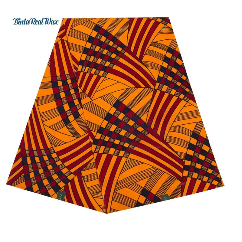 Хлопковая африканская вощеная ткань принтом Veco-friendly Анкара ткань настоящий голландский воск пэчворк африканская ткань 24FS1345
