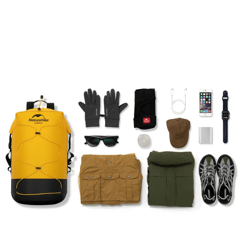 Naturehike 20L 30L 40L TPU Dry Wet Separation Waterproof Bag Outdoor Storage Bag Large Capacity Backpack Not Included Shoes waterproof dry bag