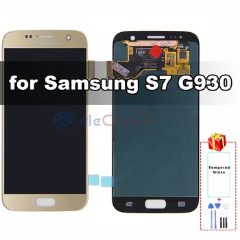 

Original AMOLED for Samsung Galaxy S7 G930F LCD Display with Touch Digitizer and Frame Assembly Replacement 100% Tested