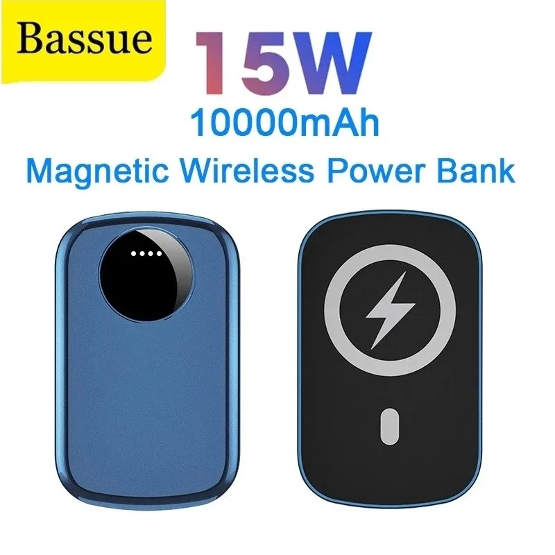 Магнитный беспроводной внешний аккумулятор Magsafe 10000 мАч 15 Вт для iphone 13 12 Pro Max pro