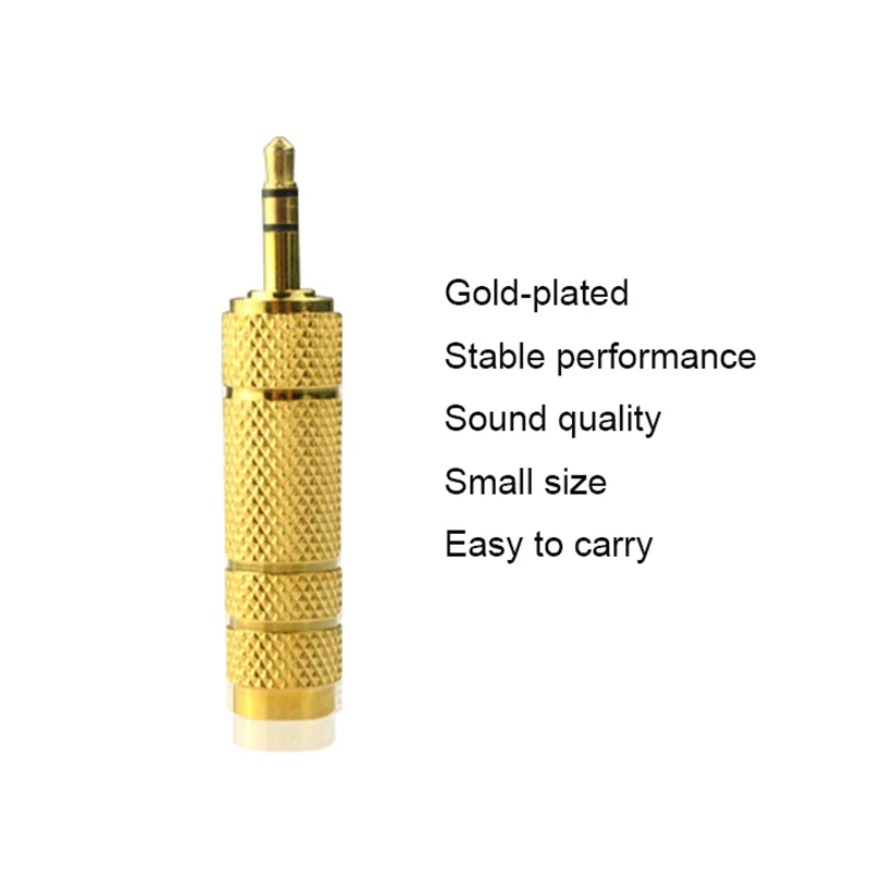 100PCS 3 5mm Male To 6 5 Mm Female Guitar Converter Adapter for Microphone Headphone Speaker Wholesale