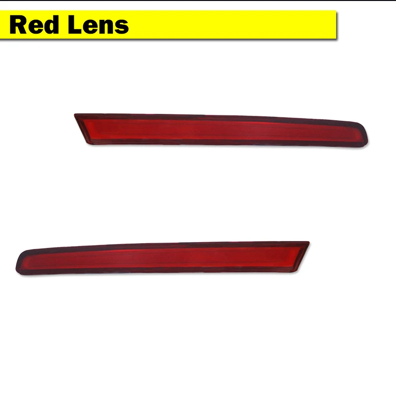 iJDM European Style Red LED Car Rear Bumper Reflectors Lights For 2011-2015 Ford Explorer Tail Brake Lights Rear Fog Lights 12V