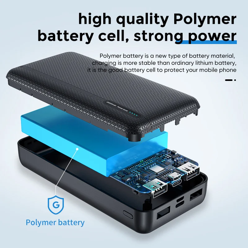 Joyroom Power Bank 20000mAh 2 USB Powerbank 10000mah Mico Type-c Batterie Externe Portable Charger