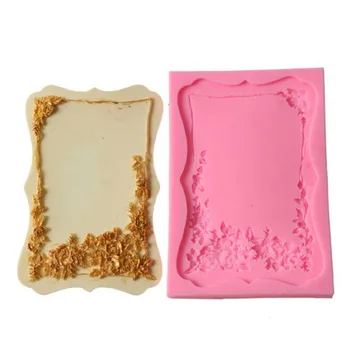 

Cake Mold European Vintage Photo Frame Leaf Silicone Dessert DIY Fondant Chocolate Decor Mold Home Kitchen Baking Tools Bakeware