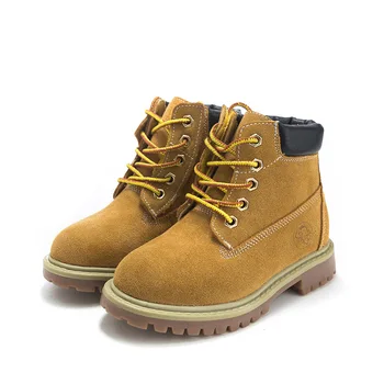 

Children Genuine Leather Martin Boots 2020 Winter Children's Short Boots Boy Cotton Boots Girls Beef Tendon Sole Snow Boots