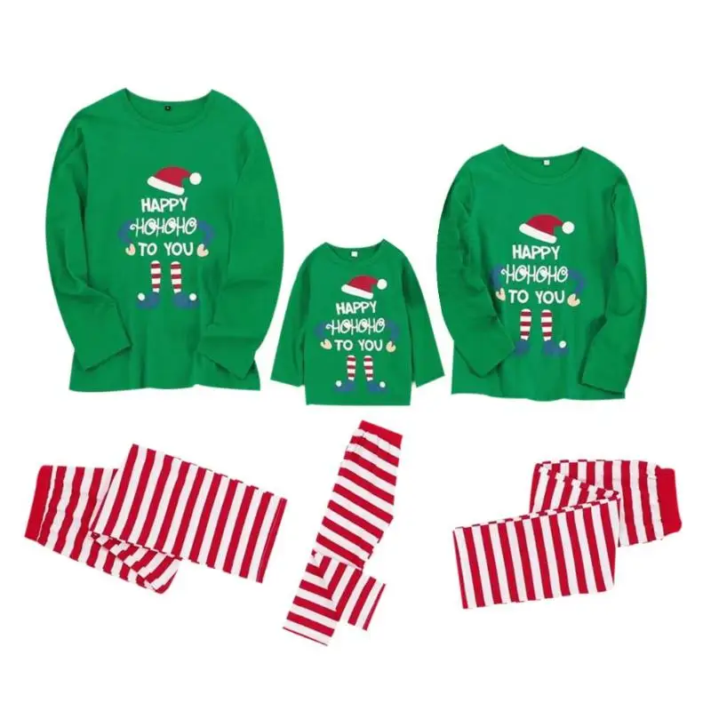 

Father Mother Kids Family Matching Outfits Parent-Child Christmas Men Women Kids Cartoon Clothes Sets Letters Pajamas