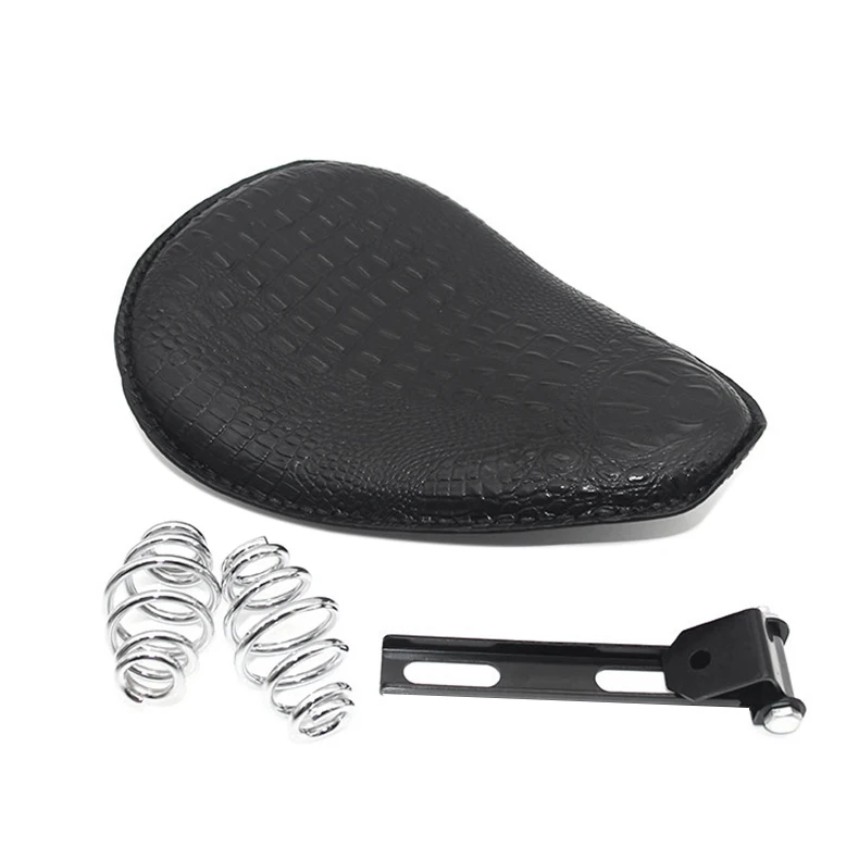 Мотоцикл ретро крокодиловая кожа Solo Seat 3 дюймов пружинный кронштейн для Harley Sportster Xl 1200 883 48 Чоппер поплавок сиденья Yama
