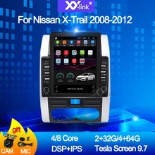 9.7 inch tesla Android 10.0 car mulimedia dvd player for 2008-2012 Nissan X-Trail XTrail X Trail car radio gps navigation audio