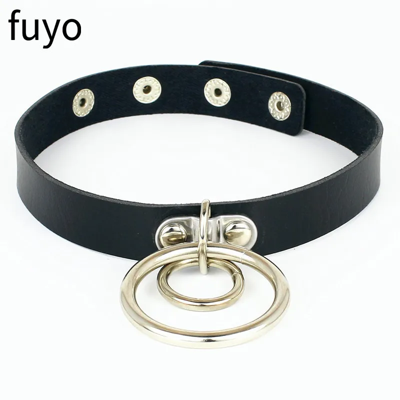 2021 New Sexy Punk Choker Collar Leather Choker Bondage Cosplay Goth Jewelry Women Gothic Necklace Harajuku Accessories 3
