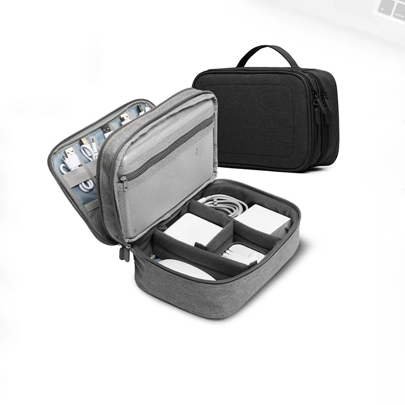  LIYIMENG Portable Polyester Cable Bag Hard Drive Ipad Mini Storage Pouch Kit Case Accessories Digit