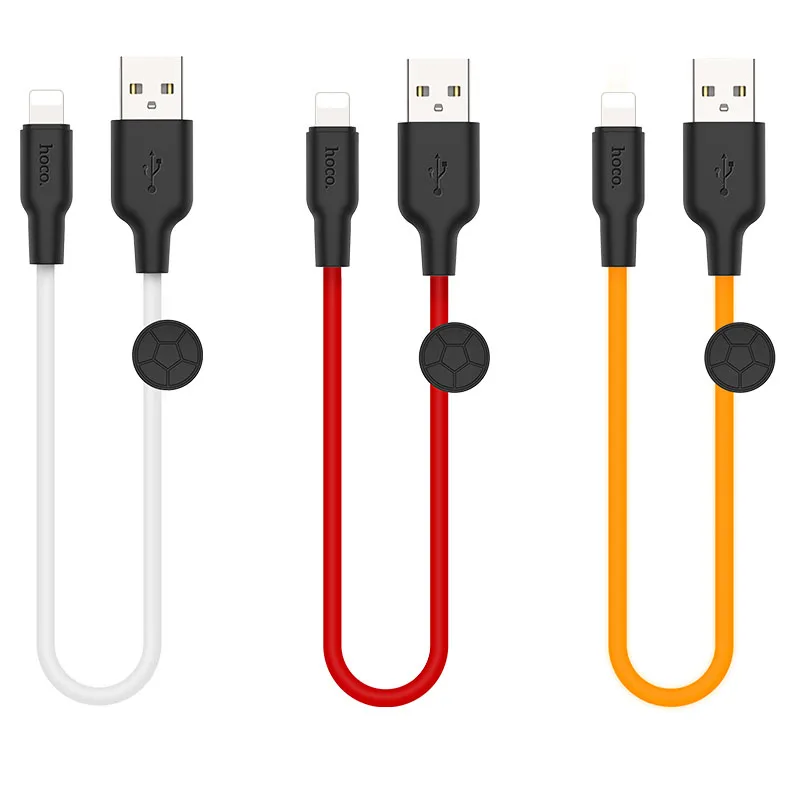 HOCO X21Plus, 30 шт./лот,, 0,25 м, мягкий силиконовый USB кабель для iPhone type-C, микрокабель для samsung USB-C, провод для зарядки