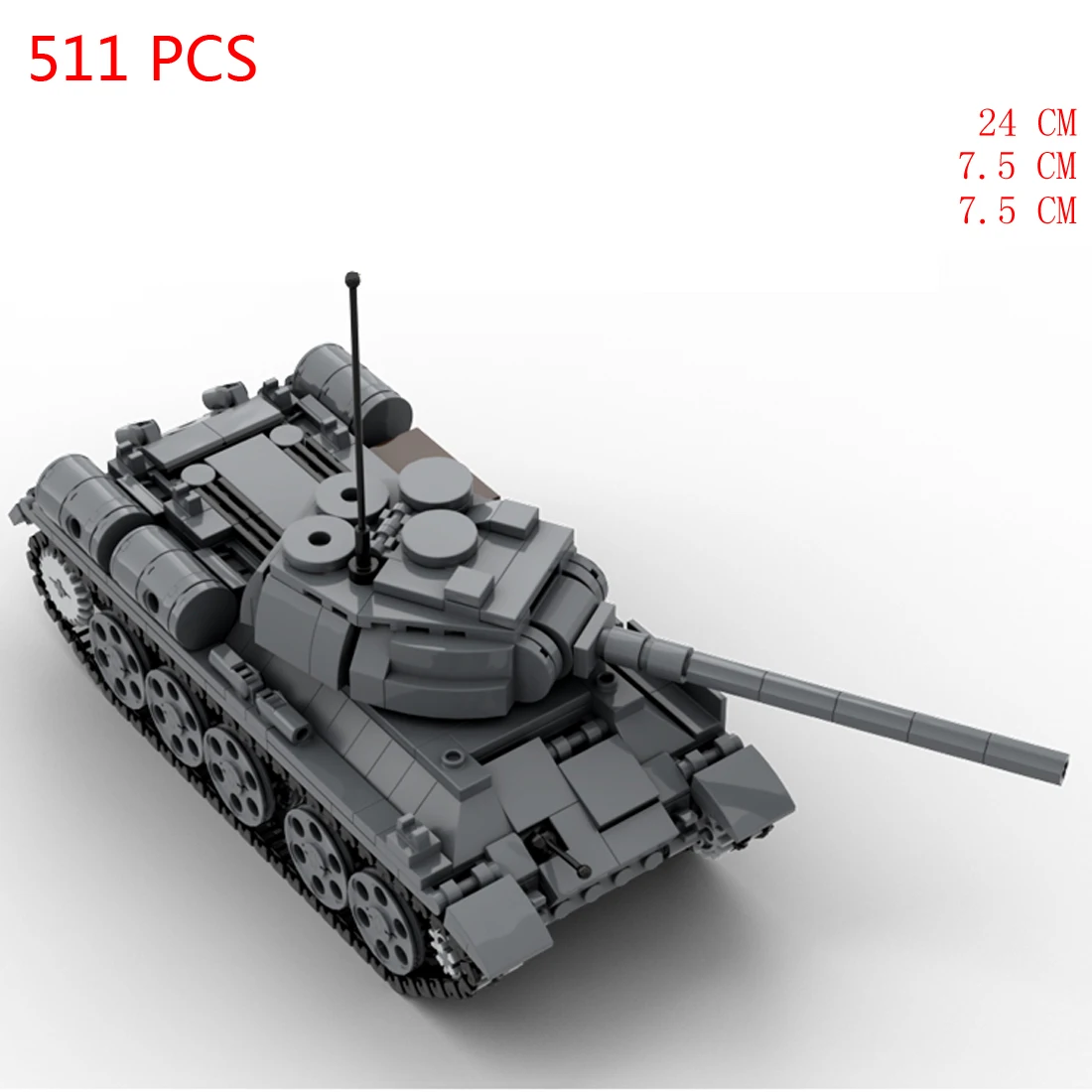 Конструктор Военный WW2 технический советский армейский T-34 среднего танка