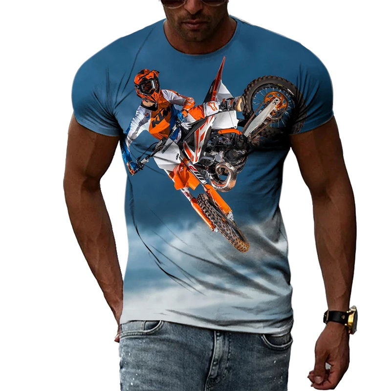 Motocross Print Shirt T-shirts New 3d Fashion Cool Graphic