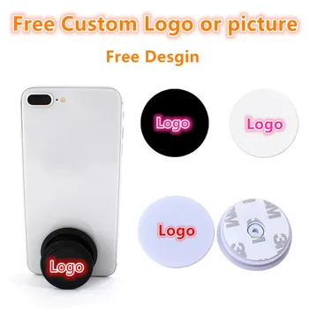 

20-100pcs Free Custom Logo or picture Round mobile phone folding stretch airbag bracket Phone Holder