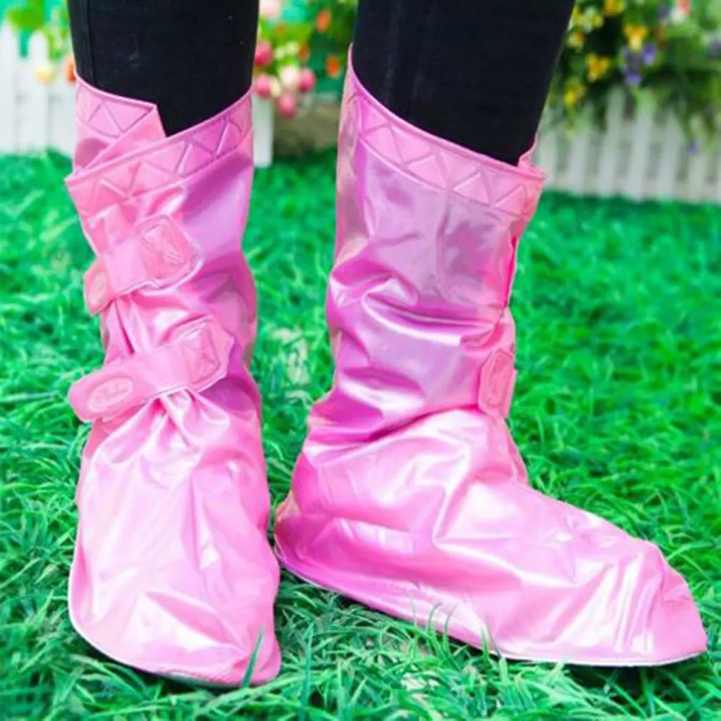 

1pair Waterproof Protector Shoes Boot Cover Unisex Zipper Rain Shoe Covers adjustable Anti-Slip Rain Shoes Cases