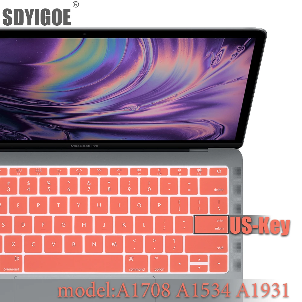 Пленка для клавиатуры US Key Mac Book pro 13 A1708 A1988 и 12 дюймов A1534 adf силиконовая защитная