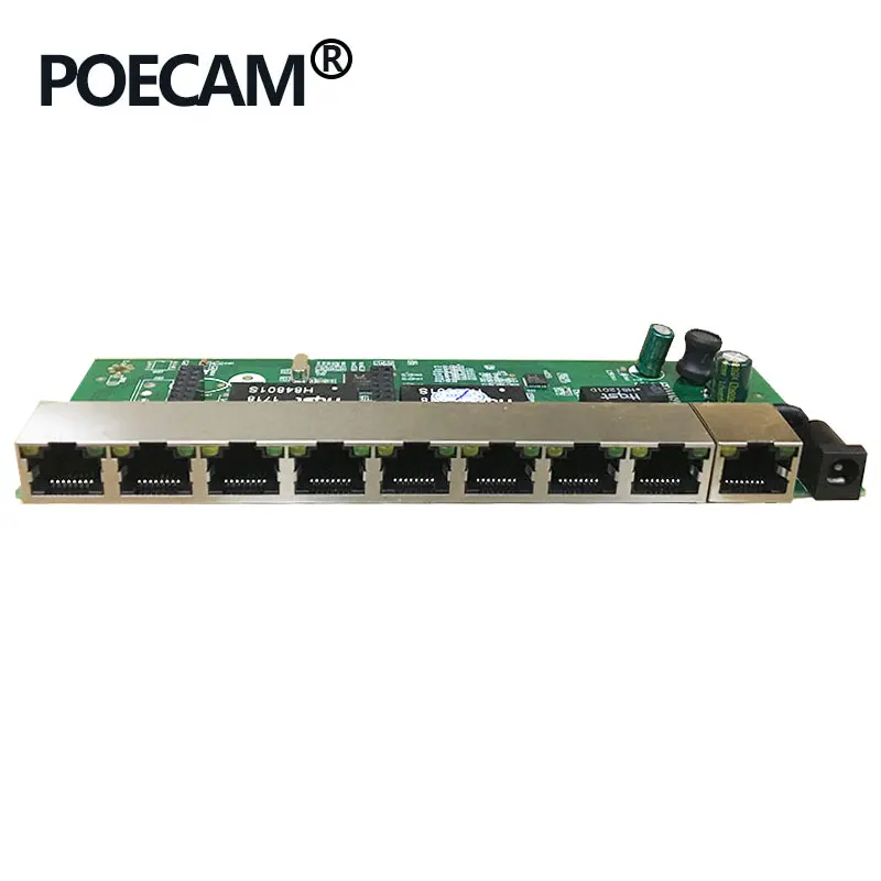 9port desktop wall mount POE switch Module PCB Total power Supply 96w IEEE802.3af/at USB Hub 960P/1