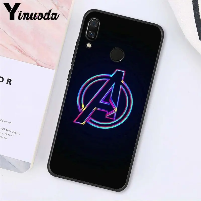 Yinuoda Marvel Мстители логотип Железный человек паук чехол для телефона для Xiaomi Redmi Note 7 5 4 Redmi 5plus 6A Note4 4X A2 A2lite