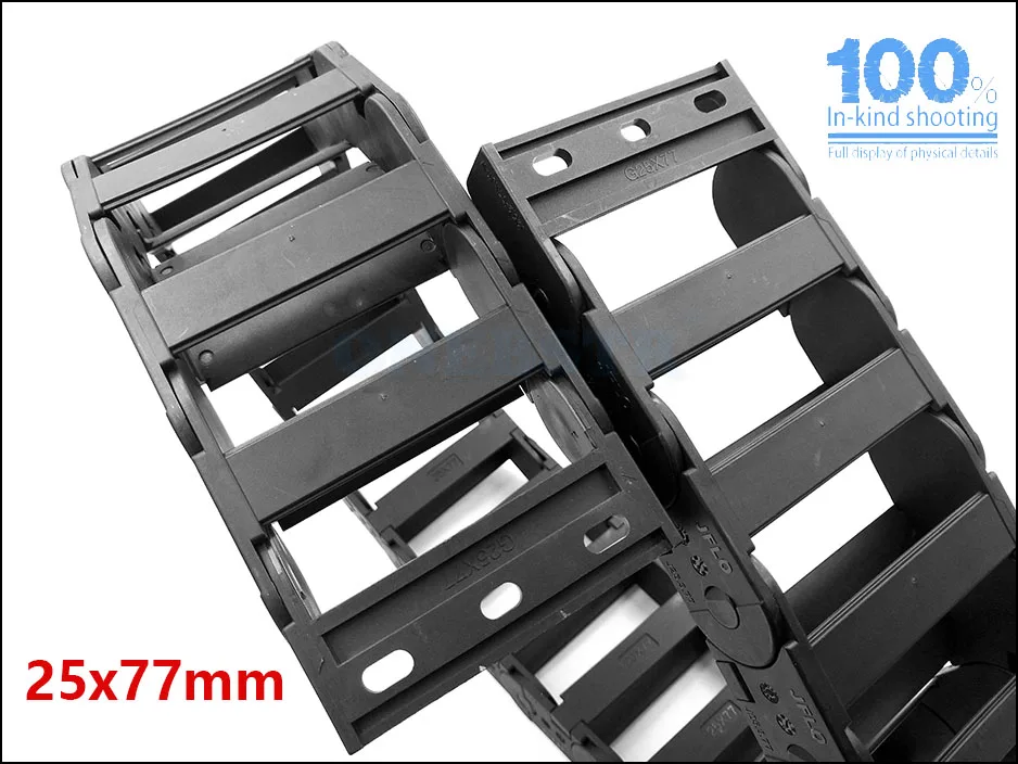 JFLO 1Meter 25x38 25x57 25x77mm Towline Wire Carrier cable bridge type interior opening Protection Drag chain Free shipping 24