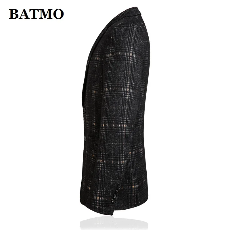 BATMO Новое поступление осенний высококачественный Повседневный клетчатый мужской пиджак, мужские повседневные клетчатые куртки, 1633