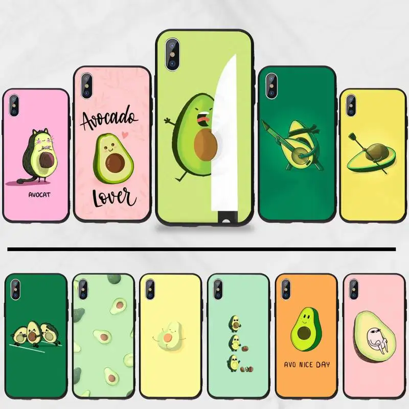 

Cute Avocado Phone Case for iPhone 11 12 pro XS MAX 8 7 6 6S Plus X 5S SE 2020 XR