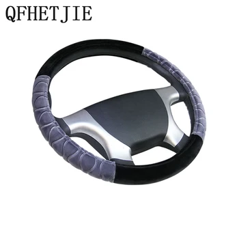 

Car Steering Wheel Cover 36-50CM Engineering Vehicle Bus Winter Warmth Plush Car Handle Cover Furry Car Accessories