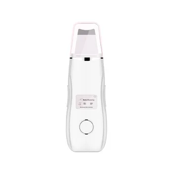 

Ultrasonic Facial Skin Scrubber Ion Deep Face Cleaning Face Lift Rechargeable Skin Care Beauty Device White