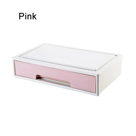 pink Косметический ящик для хранения, пластиковый туалетный столик для макияжа, стойка для ухода за кожей, Домашний Органайзер, контейнер для мобильного телефона - Цвет: pink