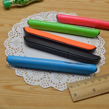 

Creative Multifunction Ballpoint Pen with Folding Scissors Knife Ruler Candy Color Pens for Writing Office School Stationery